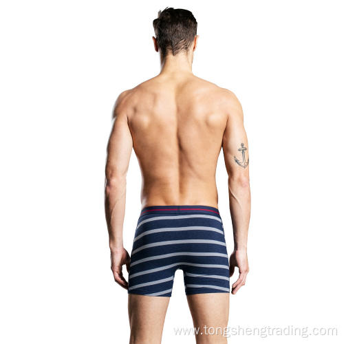 Extended cotton football sport striped men's boxer shorts